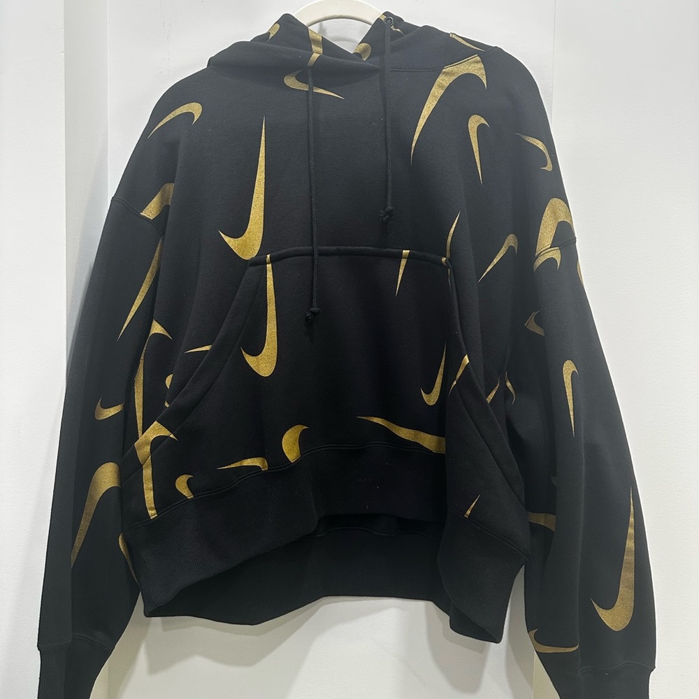 Nike Black and Gold Hoodie